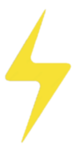 A yellow lightning bolt